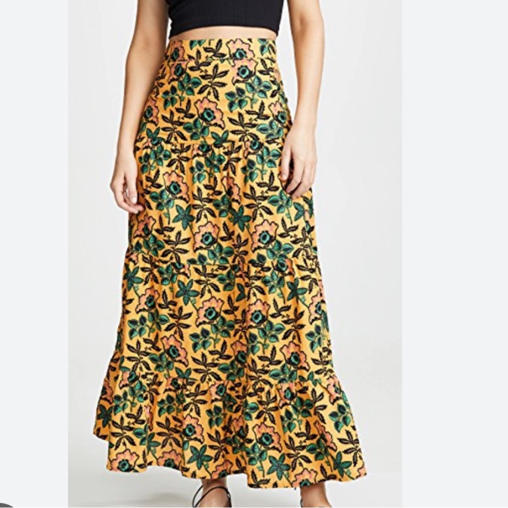 Scotch & Soda Yellow Floral Maxi Skirt - Picture 4 of 10